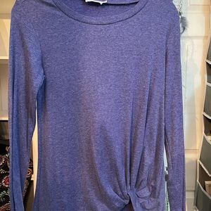 Purple long sleeve knot top